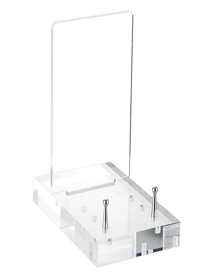 GUSHBIN Acrylic Display Easel Stand with Adjustable Silver-tone Hardware Clear Acrylic Tabletop Display Easel for Frame Photo Certificate Plate Holder - Image 1
